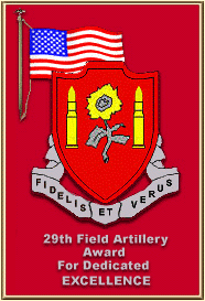 Logo 29th Field Artillery Award for Dedicated Excellence